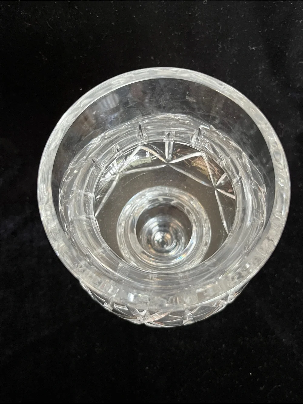 Block 12” Crystal Olympic Two-piece HURRICANE LAMP Candle/Votive Holder -Vintage